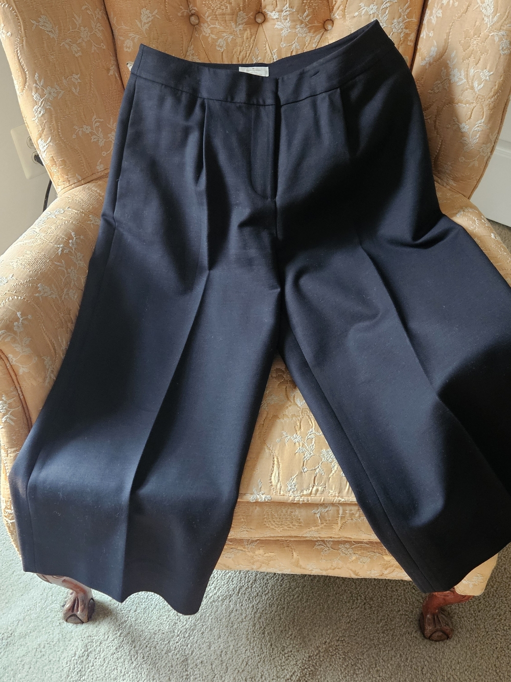 KATE SPADE NEW YORK Classic Black Cropped Gaucho Style Pants Sz 6